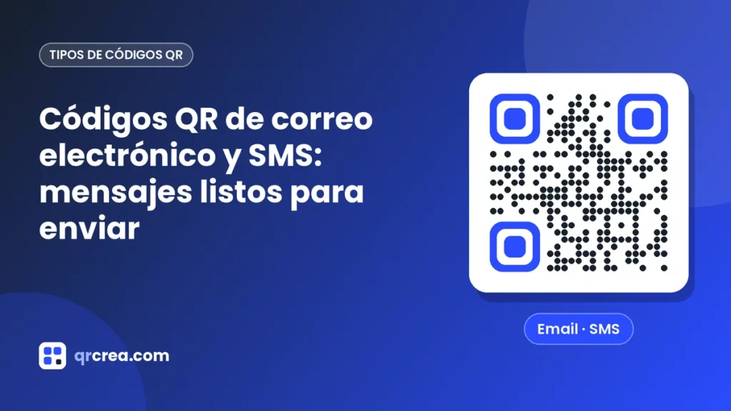 Códigos QR de correo electrónico y SMS: mensajes listos para enviar